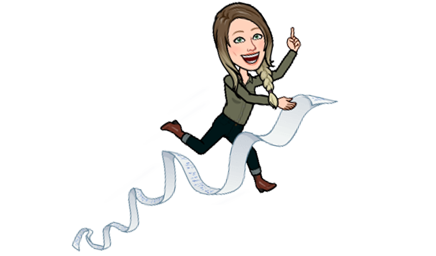 Our traffic manager bitmoji racing off to fill the tasks on her long to-do list