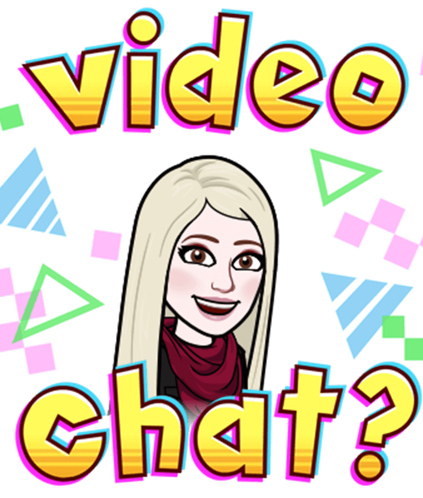 Nancy's bitmoji asking you to video chat