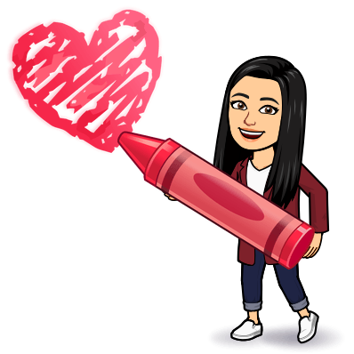 Jess Bitmoji Red Crayon Heart